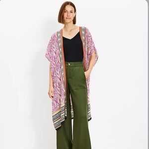NWT Loft Patterned Kimono